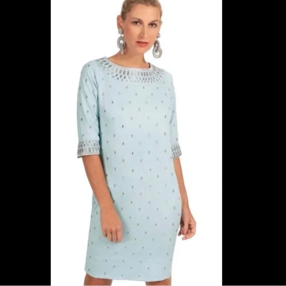 Gretchen Scott Rocket Girl Jersey Embroidered Dress - Picture 3 of 10